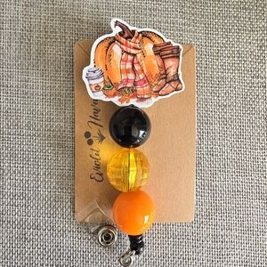 Autumn Winter Wear Style Outfit Cold Beaded Retractable Badge Work ID Holder